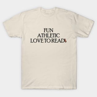 Fun Athletic Love To Read T-Shirt